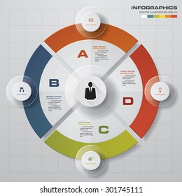 Abstract 4 steps infographis elements.Vector illustration.