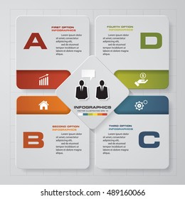 Abstract 4 steps infographis elements.Vector illustration.