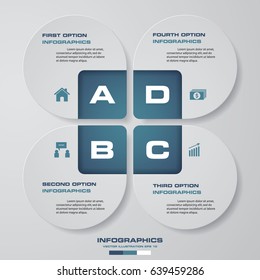 Abstract 4 steps infographis elements.Vector illustration.