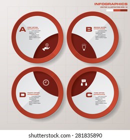 abstract 4 steps template with free space for your sample text&data. Vector Illustration
