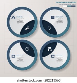 abstract 4 steps template with free space for your sample text&data. Vector Illustration