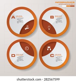 abstract 4 steps template with free space for your sample text&data. Vector Illustration