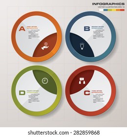 abstract 4 steps template with free space for your sample text&data. Vector Illustration