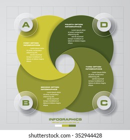 abstract 4 steps template with free space for your sample text&data. EPS10
