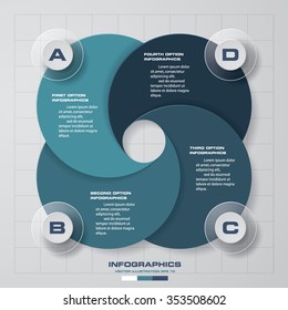 abstract 4 steps template with free space for your sample text&data. EPS10