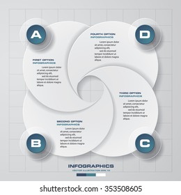 abstract 4 steps template with free space for your sample text&data. EPS10
