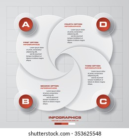 abstract 4 steps template with free space for your sample text&data. EPS10