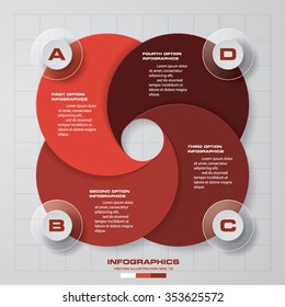 abstract 4 steps template with free space for your sample text&data. EPS10