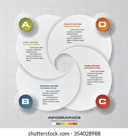 abstract 4 steps template with free space for your sample text&data. EPS10
