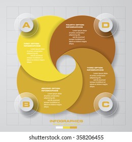 abstract 4 steps template with free space for your sample text&data. EPS10