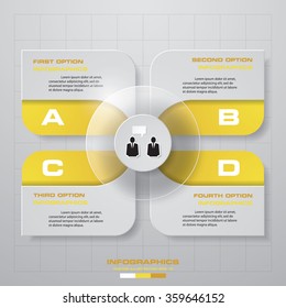abstract 4 steps template with free space for your sample text&data. Vector Illustration