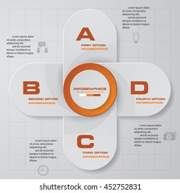 abstract 4 stepstemplate with free space for your sample text&data.