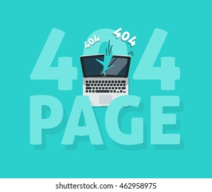 Abstract 404 error page vector illustration, page not found template design