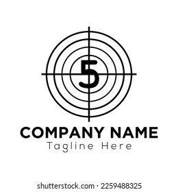 Abstract 5 letter modern initial lettermarks logo design	