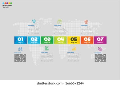 Resumen 5 pasos infográficos plantilla de opciones de número. Ilustración vectorial. Se puede utilizar para diseño de flujo de trabajo, diagrama, opciones de paso empresarial, banner, diseño web.