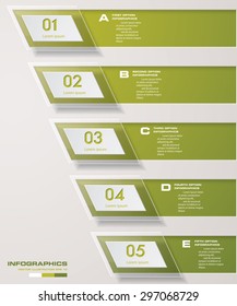 Abstract 5 steps infographis elements.Vector illustration.