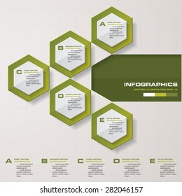 abstract 5 steps template with free space for your sample text&data. Vector Illustration