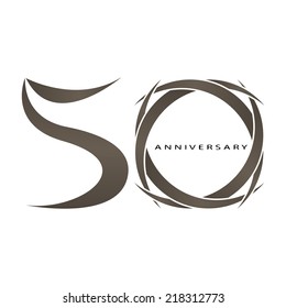 The abstract of 50 years anniversary vector
