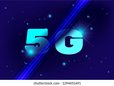 Abstract 5G Background Vector, RGB color mode