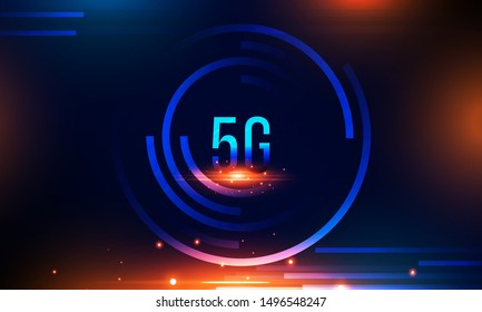 Abstract 5th Generation network illustration