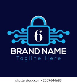 Abstract 6 letter modern initial logo design	