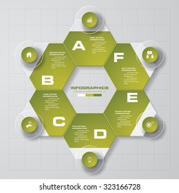 Abstract 6 steps business presentation template. Design clean number banners template/graphic or website layout. Vector.