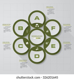 Abstract 6 steps business presentation template. Design clean number banners template/graphic or website layout. Vector.