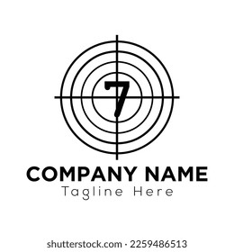 Abstract 7 letter modern initial lettermarks logo design	