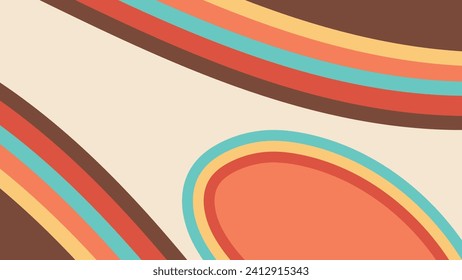 ABSTRACT 70s BACKGROUND WITH HAND DRAWN SHAPES PASTEL FLAT COLOR VECTOR DESIGN TEMPLATE FOR WALLPAPER, COVER DESIGN, HOMEPAGE DESIGN