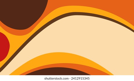 ABSTRACT 70s BACKGROUND WITH HAND DRAWN SHAPES PASTEL FLAT COLOR VECTOR DESIGN TEMPLATE FOR WALLPAPER, COVER DESIGN, HOMEPAGE DESIGN