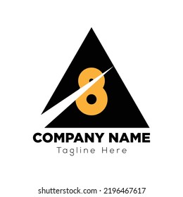 Abstract 8 letter modern initial lettermarks logo design