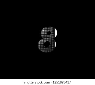 Abstract 8 pattern pixel bit squares geometric modern monogram tech logo