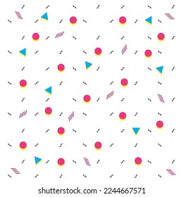 Abstract 80s Graphic Design Vector Background. Element for gift wrapping paper.