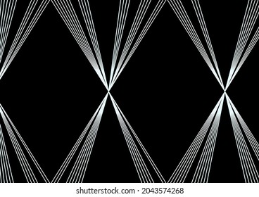 Afiche A3 abstracto con líneas simétricas, fondo negro