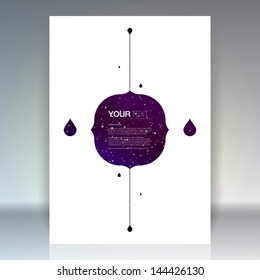 Abstract A4 / A3 design vector with your text and galaxy background Eps 10 vector illustration