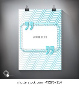 Abstract A4 or A3 Paper Mock Up Design Brochure for Your Zig Zag Style Presentation