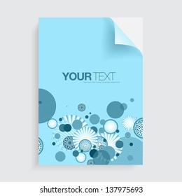 Abstract A4 / A3 sticker style design flyer / poster Eps 10 vector illustration