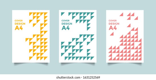 abstract a4 cover background with geometric shapes