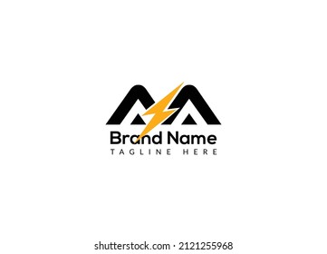 
Abstrakter A-Brief, modernes anfängliches Tech-Volt-Logo-Design