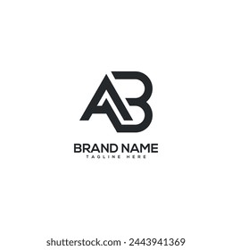 Abstract AB BA letter logo design vector elements. Initials monogram icon.