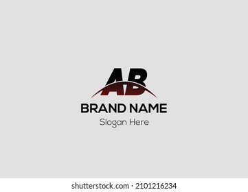 Abstract AB letter modern initial lettermarks logo design