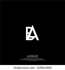 abstract ab logo letter design concept, initial ba symbol vector
