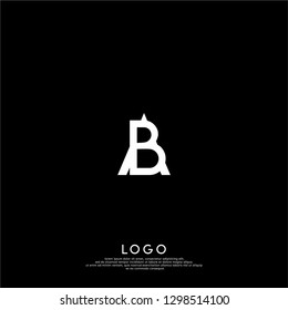 abstract ab logo letter design concept, initial ba symbol vector