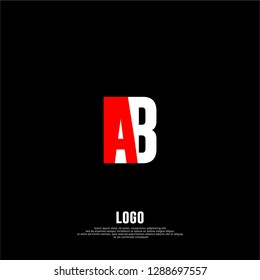 abstract AB logo letters design concept