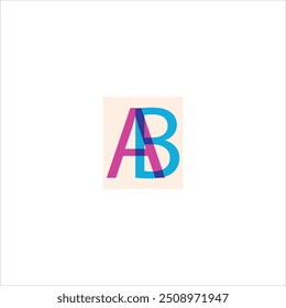 Abstract AB simple logo design for any company or business