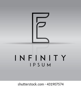 Abstract ABC letter logo. One line letter symbol. Vector illustration.