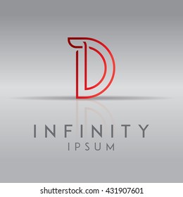 Abstract ABC letter logo. One line letter symbol. Vector illustration.