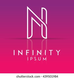 Abstract ABC letter logo. One line letter symbol. Vector illustration.