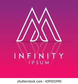 Abstract ABC letter logo. One line letter symbol. Vector illustration.