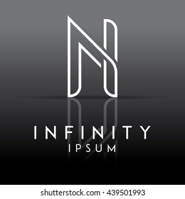 Abstract ABC letter logo. One line letter symbol. Vector illustration.